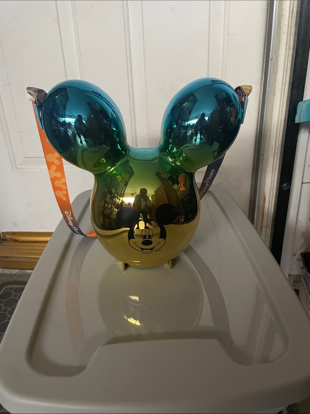 Disney Parks Iridescent Mickey Balloon Bag - Teal, Green, Gold
